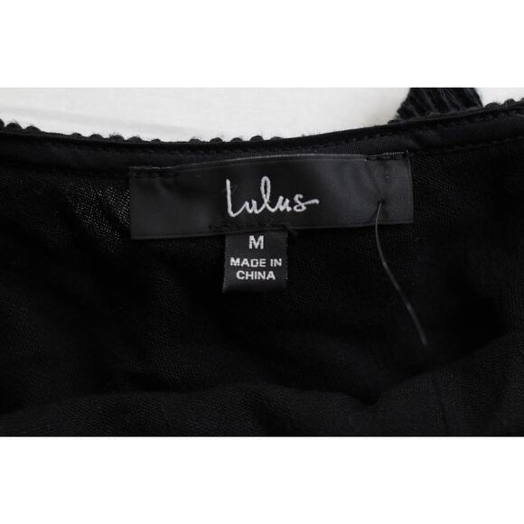 Lulus black one strap cropped bandeau top womens medium coquette girlcoreblock - Picture 2 of 7